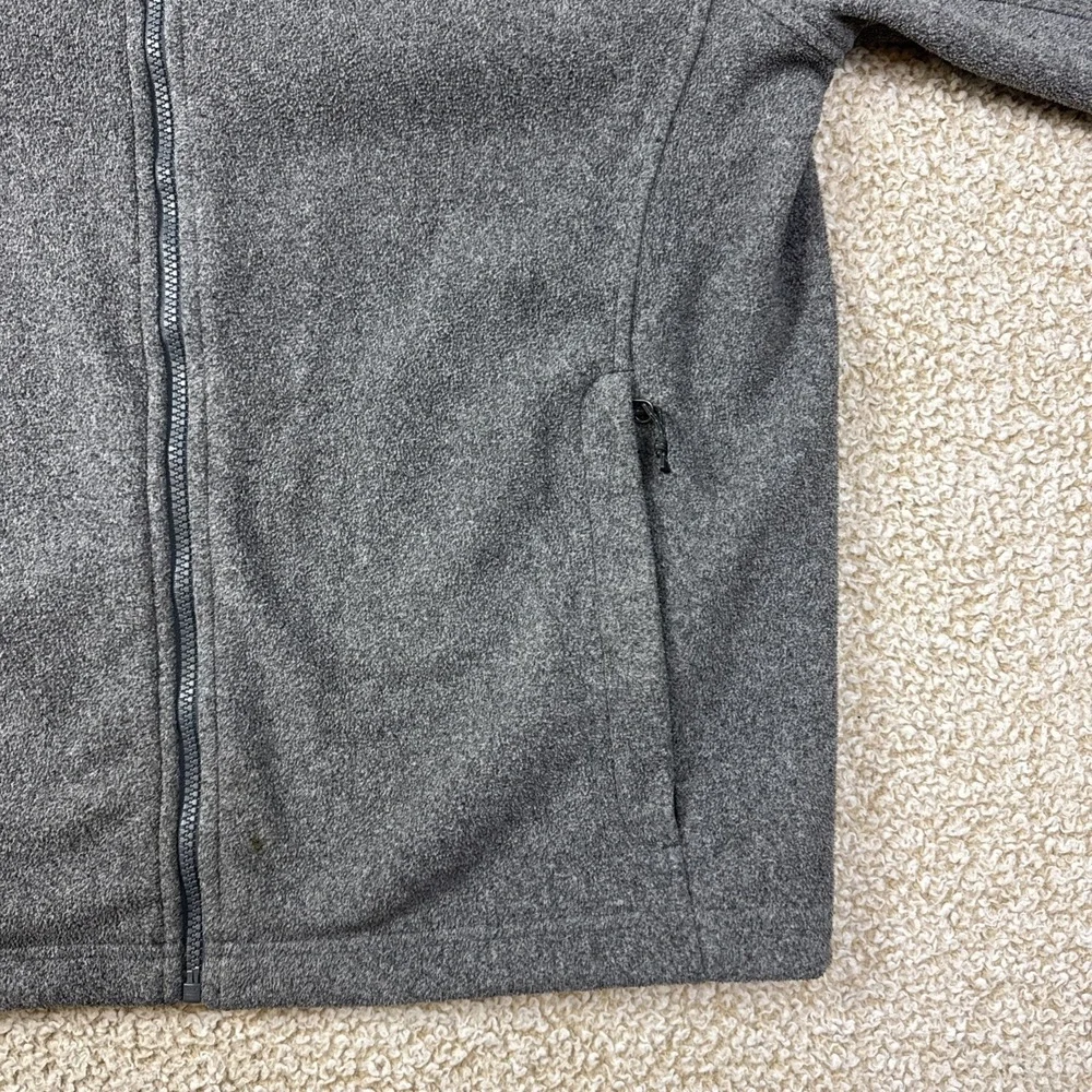 The North Face Mens Fleece Large Jacket Full Zip Dark Gray Outdoor Hiking